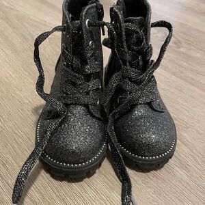 Rachel Zoe Sparkly Black Kids Boots